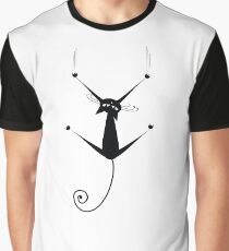 Black cat silhouette Graphic T-Shirt