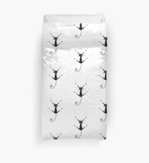 Black cat silhouette Duvet Cover