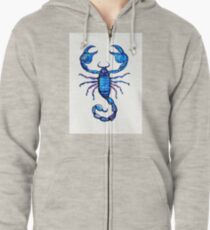 Blue Scorpion Zipped Hoodie