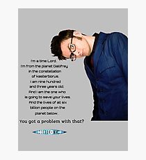 Tenth Doctor Quote Photographic Print