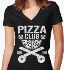 Pizza Club Fitted V-Neck T-Shirt