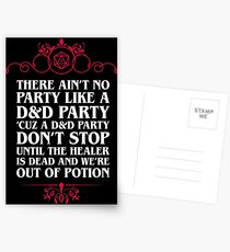 No Party Like D&D - Dungeons and Dragons Inspired DnD Postcards