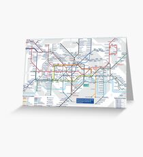 London Underground and City Map - HD Greeting Card