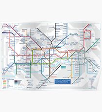 London Underground and City Map - HD Poster