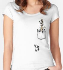 POCKET PANDAS Women's Fitted Scoop T-Shirt