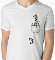 POCKET PANDAS Men's V-Neck T-Shirt