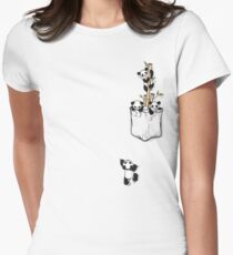 POCKET PANDAS Women's Fitted T-Shirt