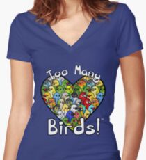 Too Many Birds! Bird Squad 1 Women's Fitted V-Neck T-Shirt