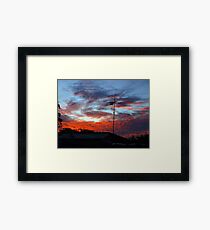 SUBURBAN SUNSET Framed Print