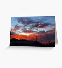 SUBURBAN SUNSET Greeting Card