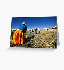 Women, Titicaca Lake, Peru Greeting Card
