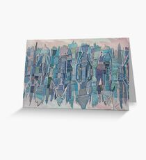 Water-Lined Abstract Study 2 Greeting Card