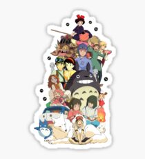 STUDIO GHIBLI collage shirt Sticker