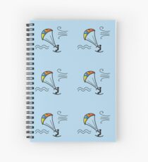 Kiteboarding, sketch for your design Spiral Notebook