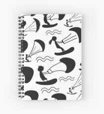 Kiteboarding, sketch for your design Spiral Notebook