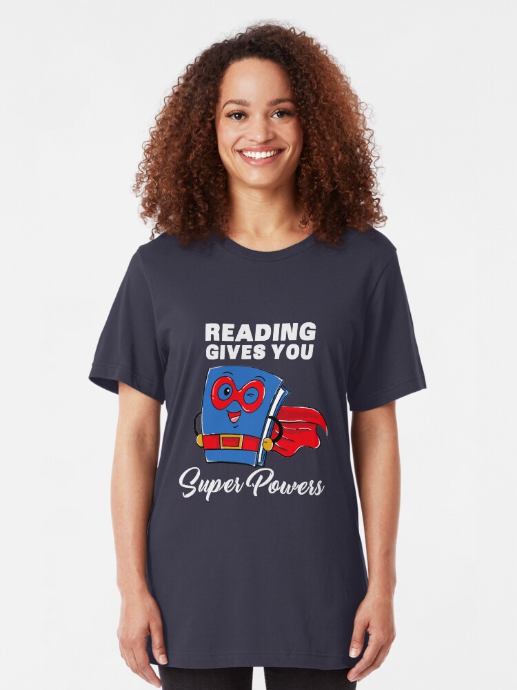 Alternative Ansicht von Reading Gives You Super Powers - Funny Super Hero Gift Slim Fit T-Shirt