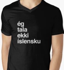 I Don't Speak Icelandic Iceland Men's V-Neck T-Shirt
