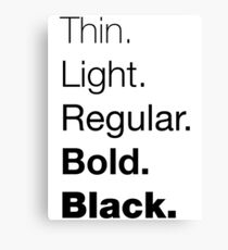 Helvetica Canvas Print