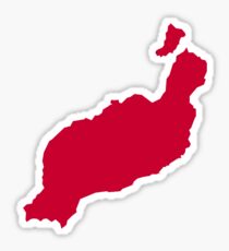 Lanzarote map Sticker