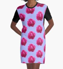 Pink peony Graphic T-Shirt Dress