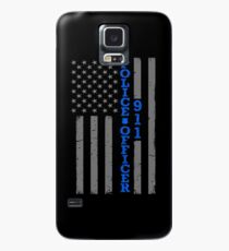 Polizeibeamte Blue Line Flag Hülle & Skin für Samsung Galaxy