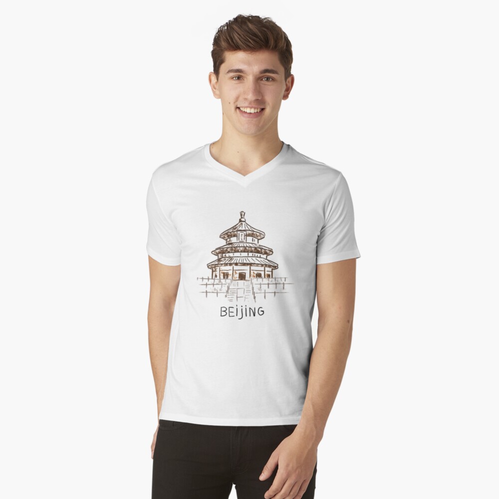 Beijing China V-Neck T-Shirt