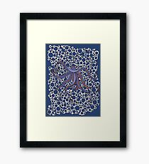 Octopus and Bubbles Framed Print