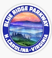 Pegatina Blue Ridge Parkway Carolina del Norte Tennessee Shenandoah Parque Nacional Great Smoky Mountains