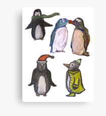 Penguin party Canvas Print