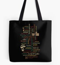 Downton Abbey Word Mosaic Tote Bag