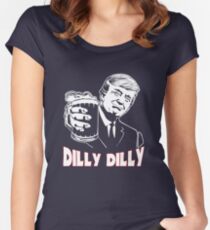 Donald Trump Bud Light Official Dilly Dilly T-Shirt Patrick's Day Gift Tess Women's Fitted Scoop T-Shirt