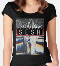 SESHOFFICAL SESH HOLLOW SESH BONES Women's Fitted Scoop T-Shirt