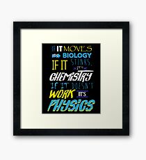 Funny Facts Science Geek Framed Print