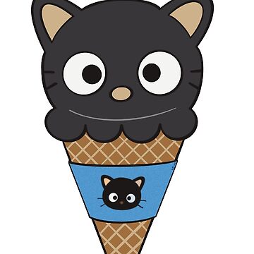 Black Cat icon in Ice Cream Style