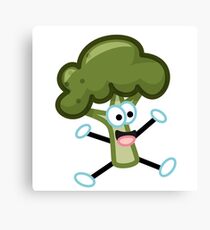 Excited Broccoli Canvas Print
