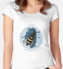 Sufjan Stevens Predatory Wasp Print Women's Fitted Scoop T-Shirt