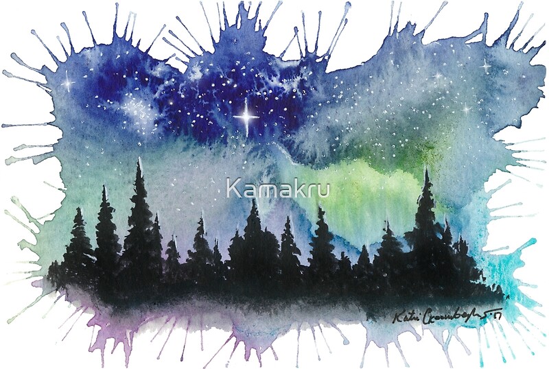 "Peaceful Night Sky Series 21" by Kamakru Redbubble