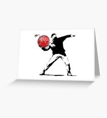 Banksy - X-mas thrower Greeting Card