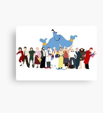 NO BACKGROUND Even More Minimalist Robin Williams Character Tribute Canvas Print