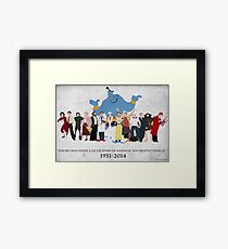 Minimalist Inspired Robin Williams Character Tribute Framed Print