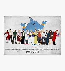 Minimalist inspiriert Robin Williams Charakter Tribut Fotodruck