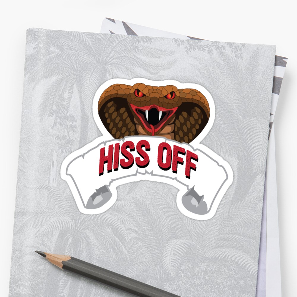 "Hiss Off Funny Snake" Stickers by TheCrazyBear | Redbubble