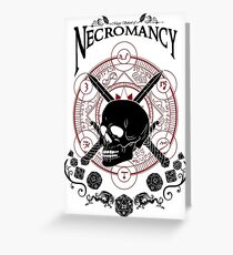 Nekromantie - D & D Zauberschule Serie: Schwarz Grußkarte