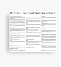 Universal Declaration of Human Rights Canvas Print