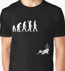 Evolution of Man Funny Scuba Diving Graphic T-Shirt