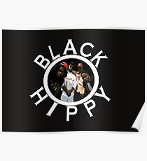 Schwarze Hippie Poster