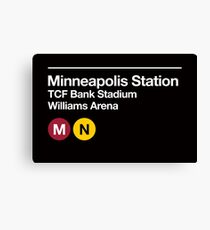 Minneapolis (Univ. of Minnesota) Sports Venue Subway Sign Canvas Print