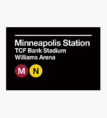 Minneapolis (Univ. of Minnesota) Sports Venue Subway Sign Photographic Print
