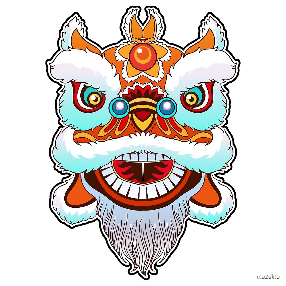 chinese-lion-head-dance-by-mazeina-redbubble