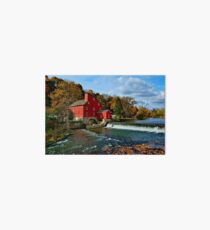 The Historic Red Mill of Clinton NJ Art Board